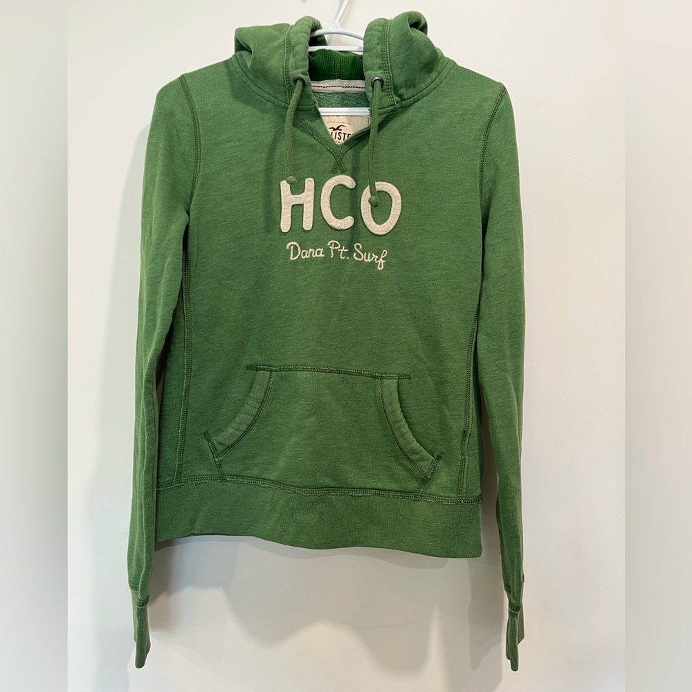 Y2K Hollister Forest Green Hoodie